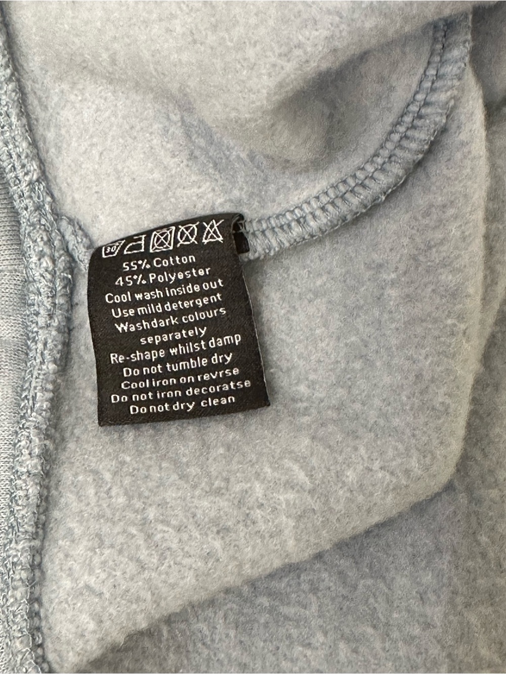 Alphalete Cropped Sweatshirt S Blue Gray Fleece Lined Athleisure Activewear - Picture 5 of 7